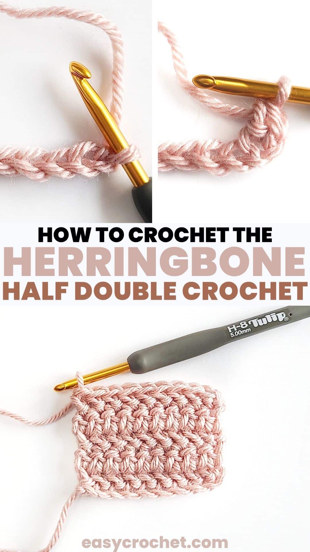 Herringbone half double crochet 
