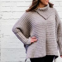Image for Crochet Poncho With Sleeves 