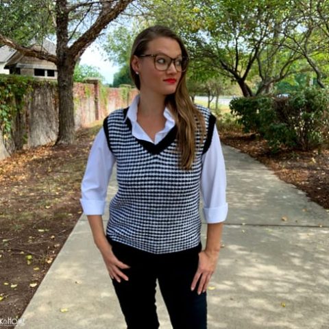 Image for Houndstooth Vest Crochet Pattern (Free)