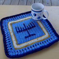 Image for Hanukkah Menorah Placemat Crochet Pattern  (Paid)