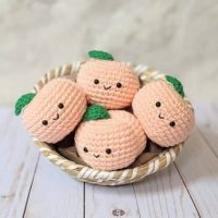Image for CROCHET PATTERN: Peach Play Food Easy Amigurumi