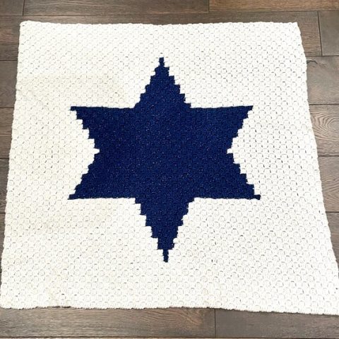 Image for Star of David Corner to Corner Crochet Blanket Pattern (Paid)