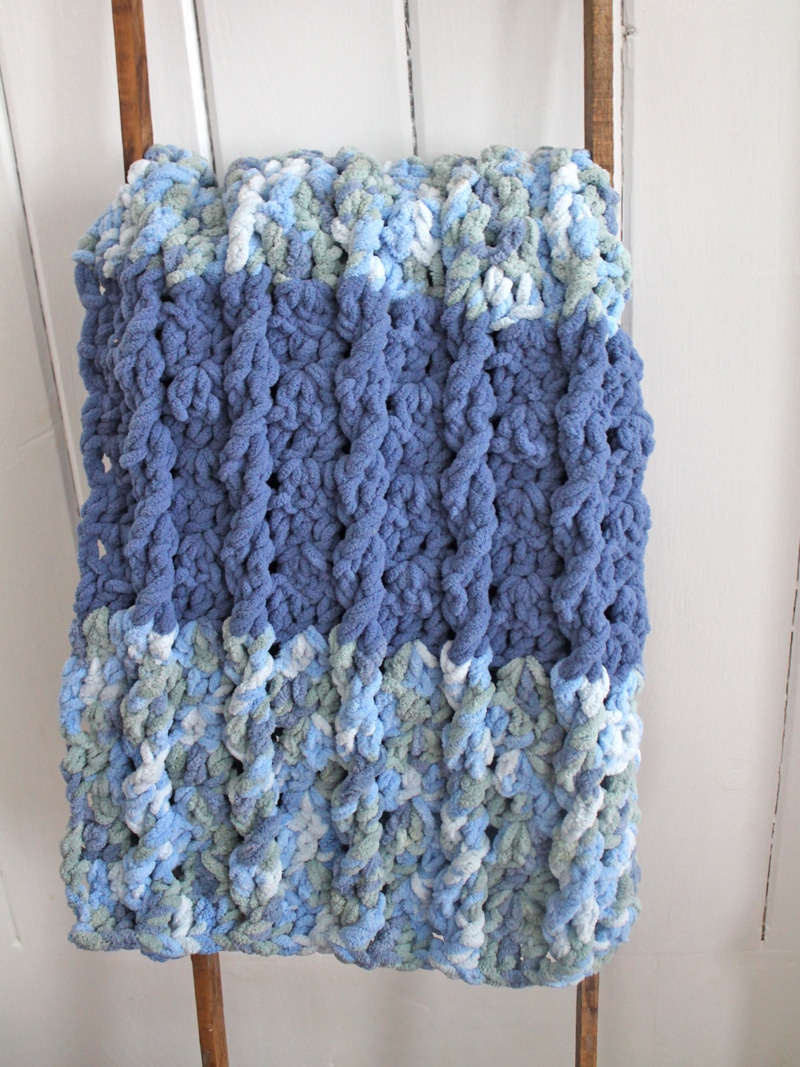 How to crochet a baby blanket with chunky yarn hot sale