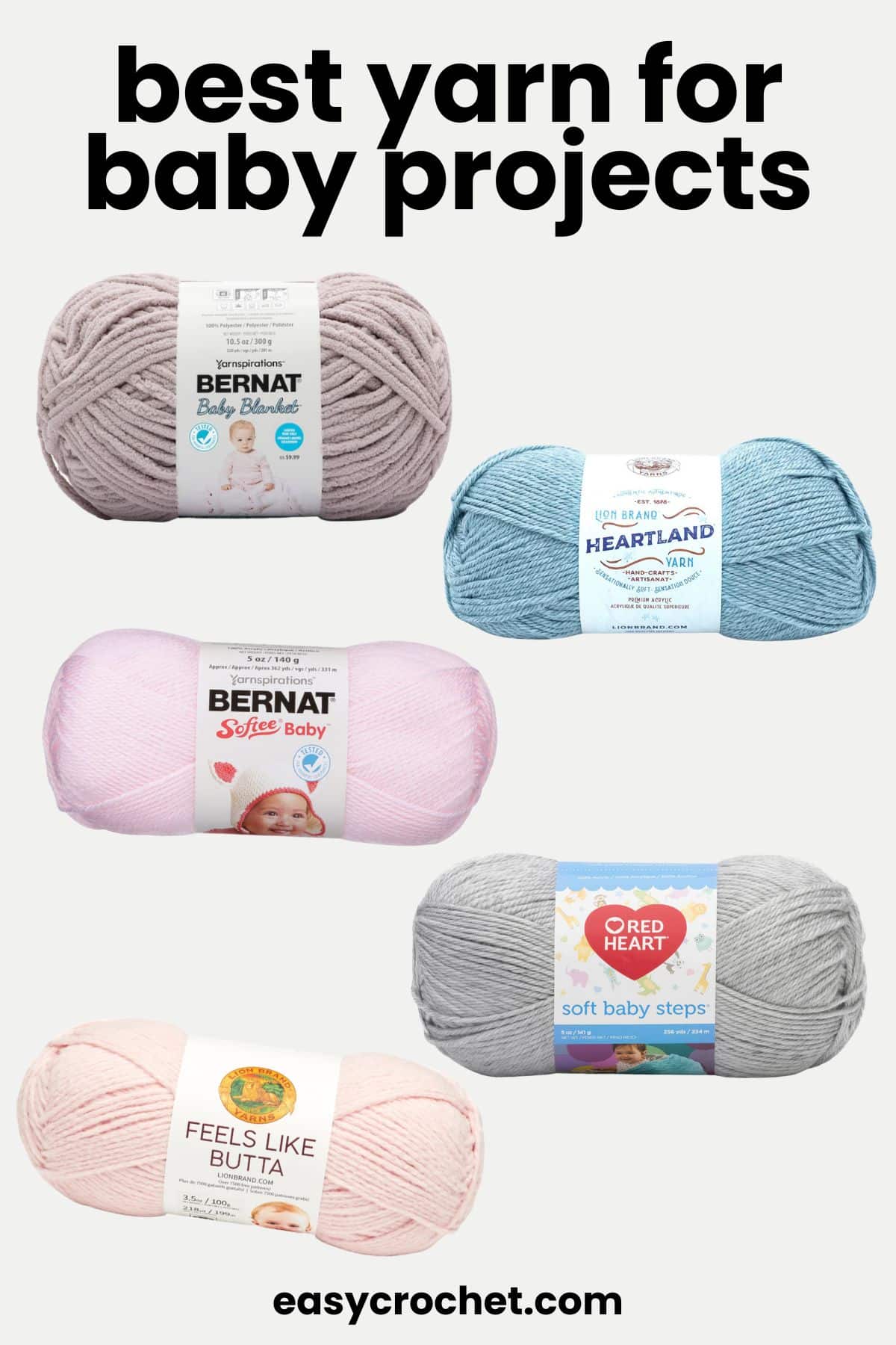 Bernat Softee Baby Cotton Soft Plum Yarn - 3 Pack of 120g/4.25oz