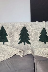 Mountain Pine Tree Crochet Blanket