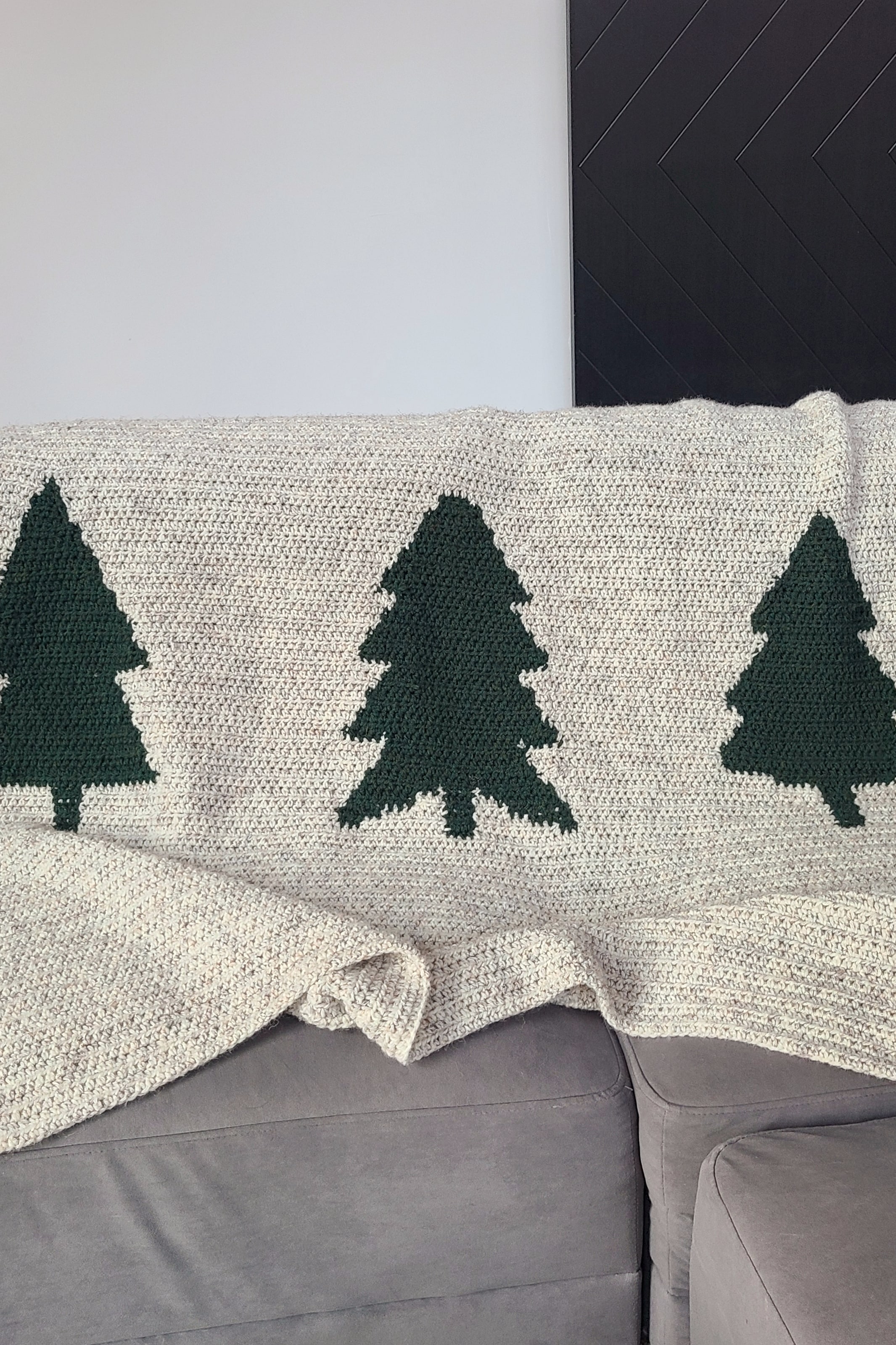 Mountain Pine Crochet Tree Blanket