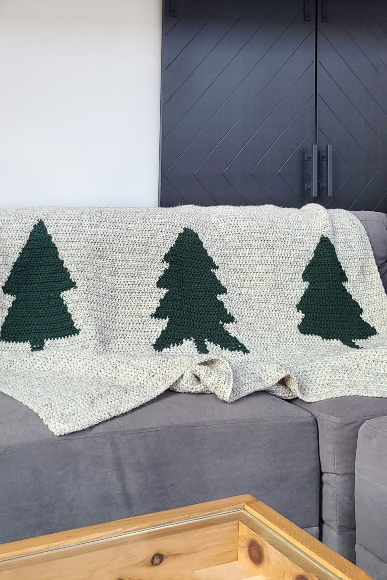 Mountain Pine Crochet Tree Blanket