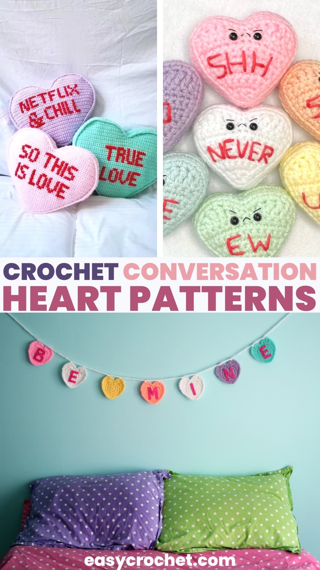 Kids Heart Shaped Crochet Jean Patches