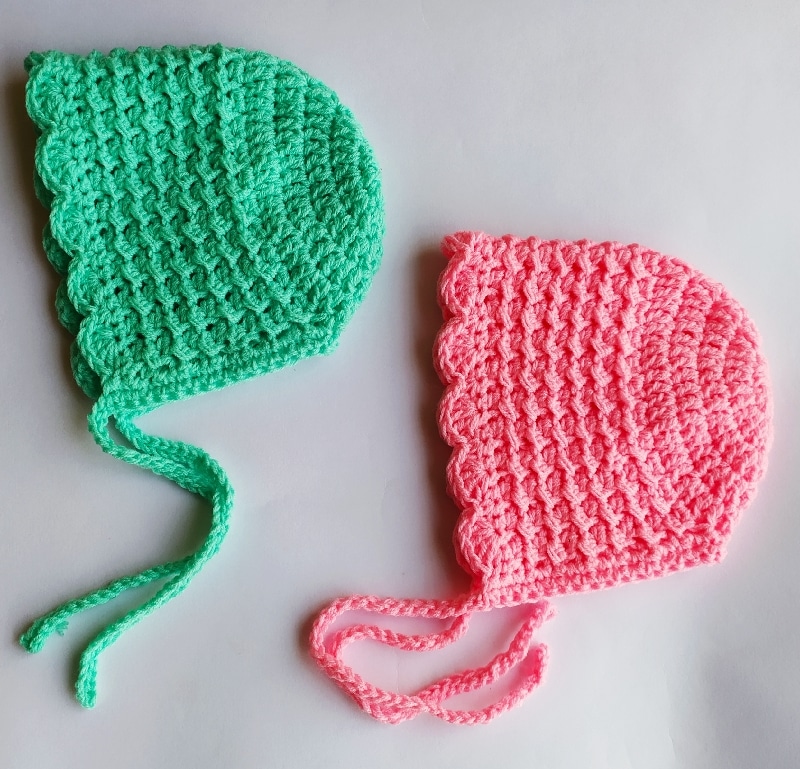 youtube crochet baby bonnets