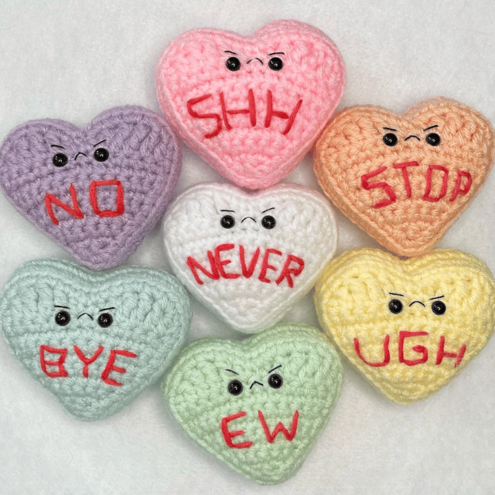 Crochet Conversation Heart Patterns - Easy Crochet Patterns