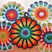 Image for Flower Potholders Mandala Pattern