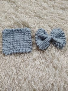 Crochet Coaster and Bow