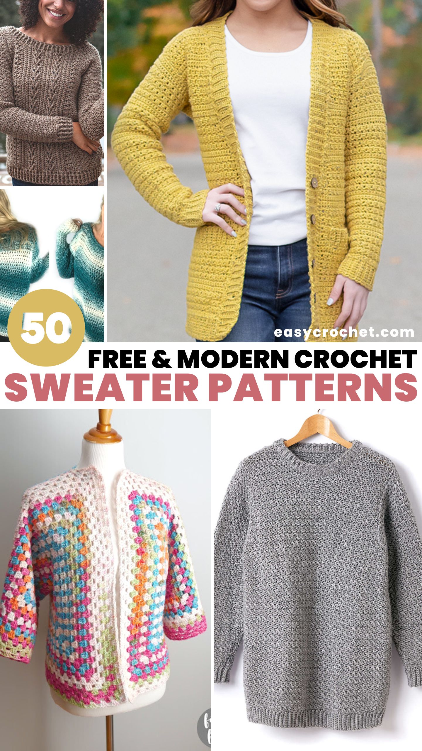 Crochet womens shop sweater pattern