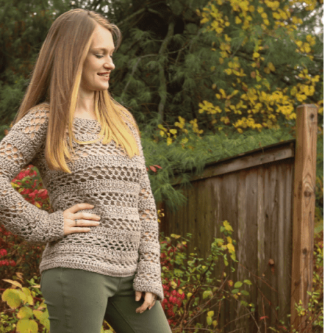 Image for FREE Crochet Pullover Sweater Pattern - Madeline