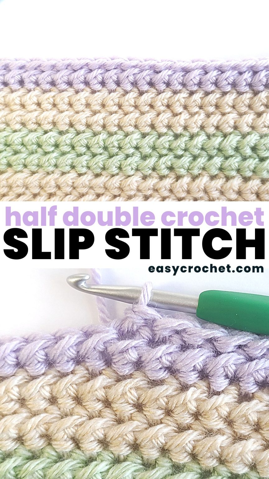 Half Double Crochet Slip Stitch (hdc slst) for Beginners Easy Crochet