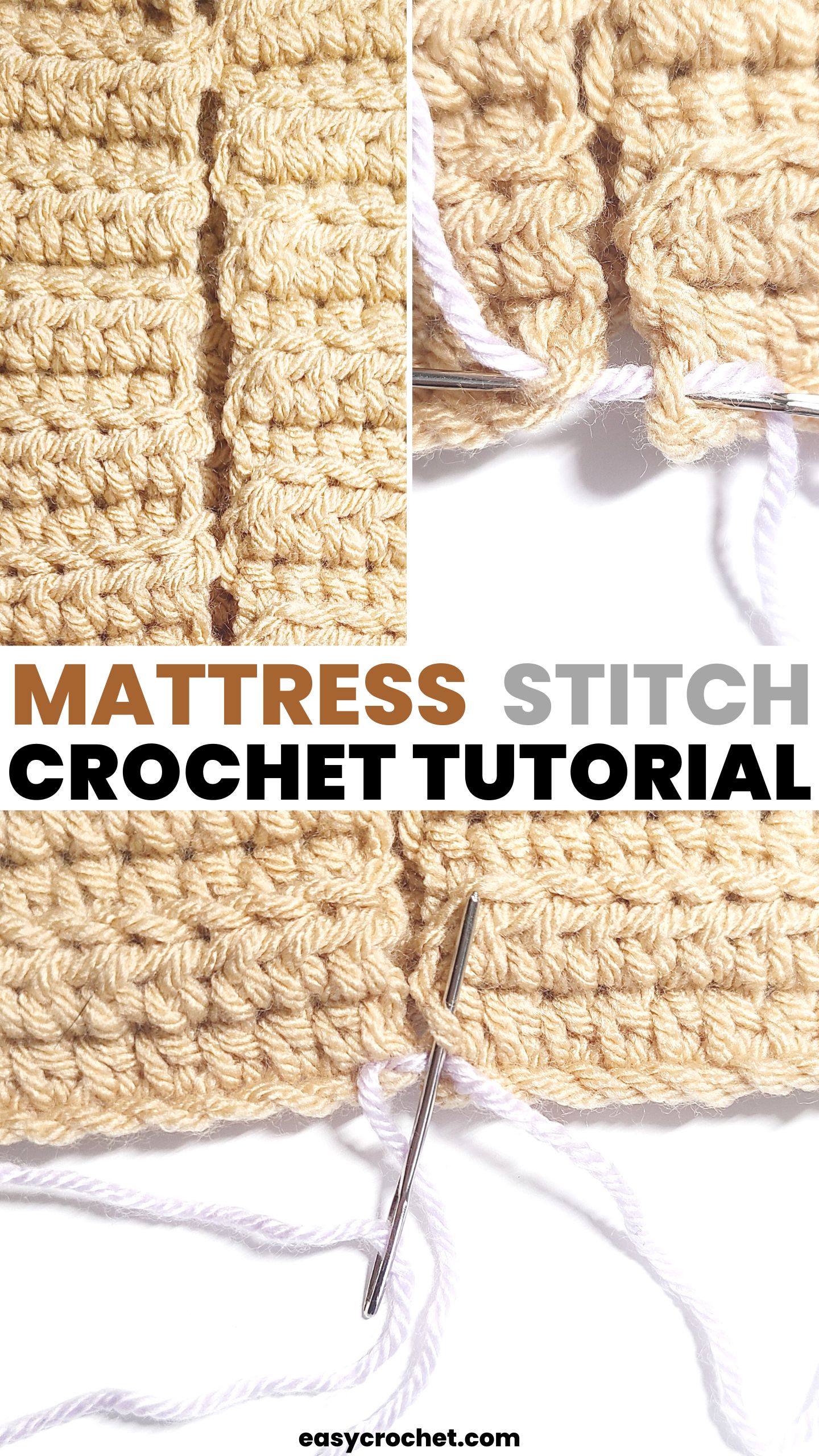 Creating Seams Using the Mattress Stitch Easy Crochet Patterns