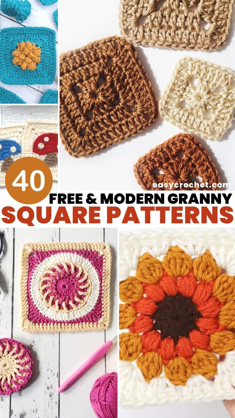 40+ Different Easy Crochet Granny Squares to Make
