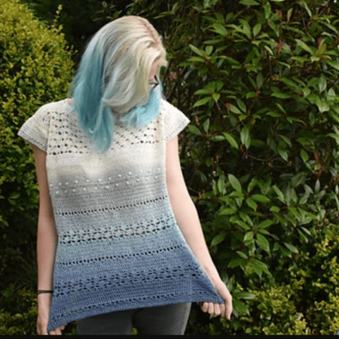 Image for Free Crochet Pattern: Spotting Clouds Top