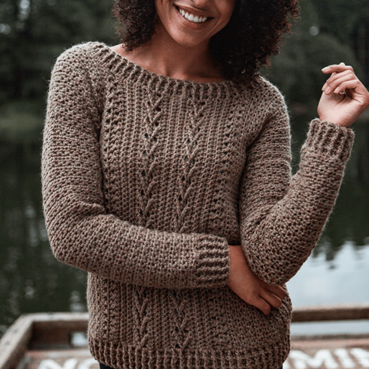 Image for Free Gansey Sweater Crochet Pattern 