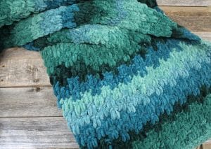 Easy Evergreen Ombre Crochet Throw