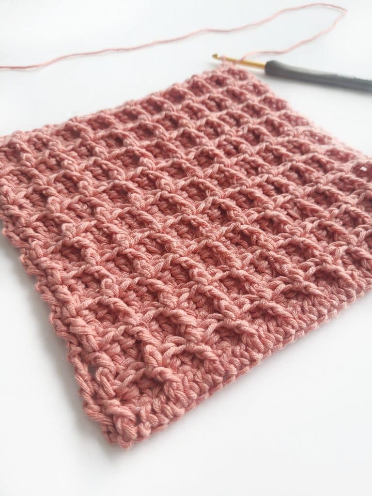 Waffle Stitch Crochet Dishcloth Pattern