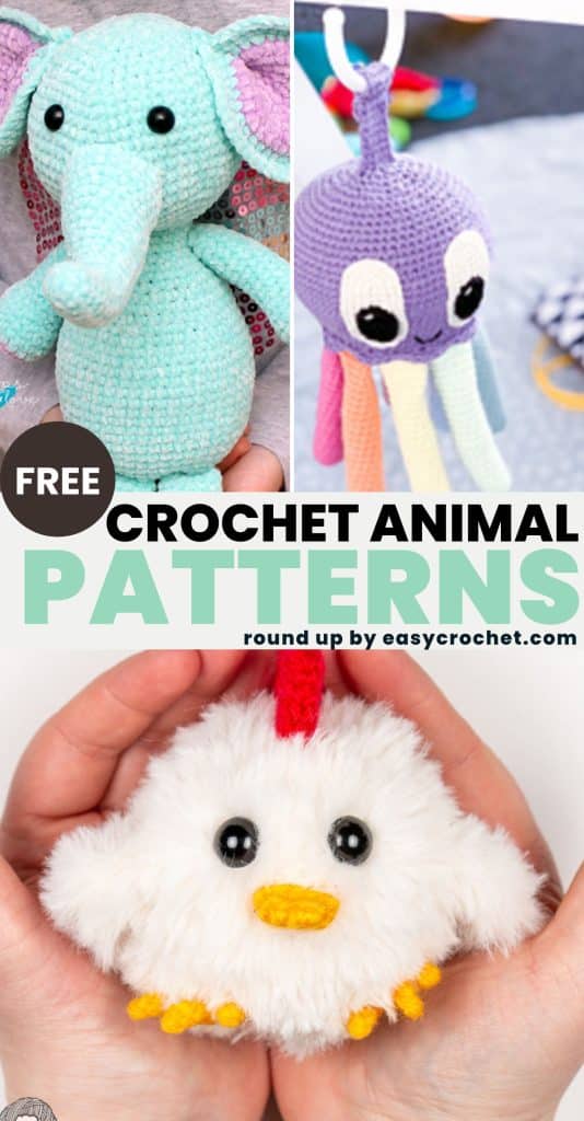 The Cutest 32 Cute and Easy Crochet Animal Patterns (all free) Easy Crochet Patterns