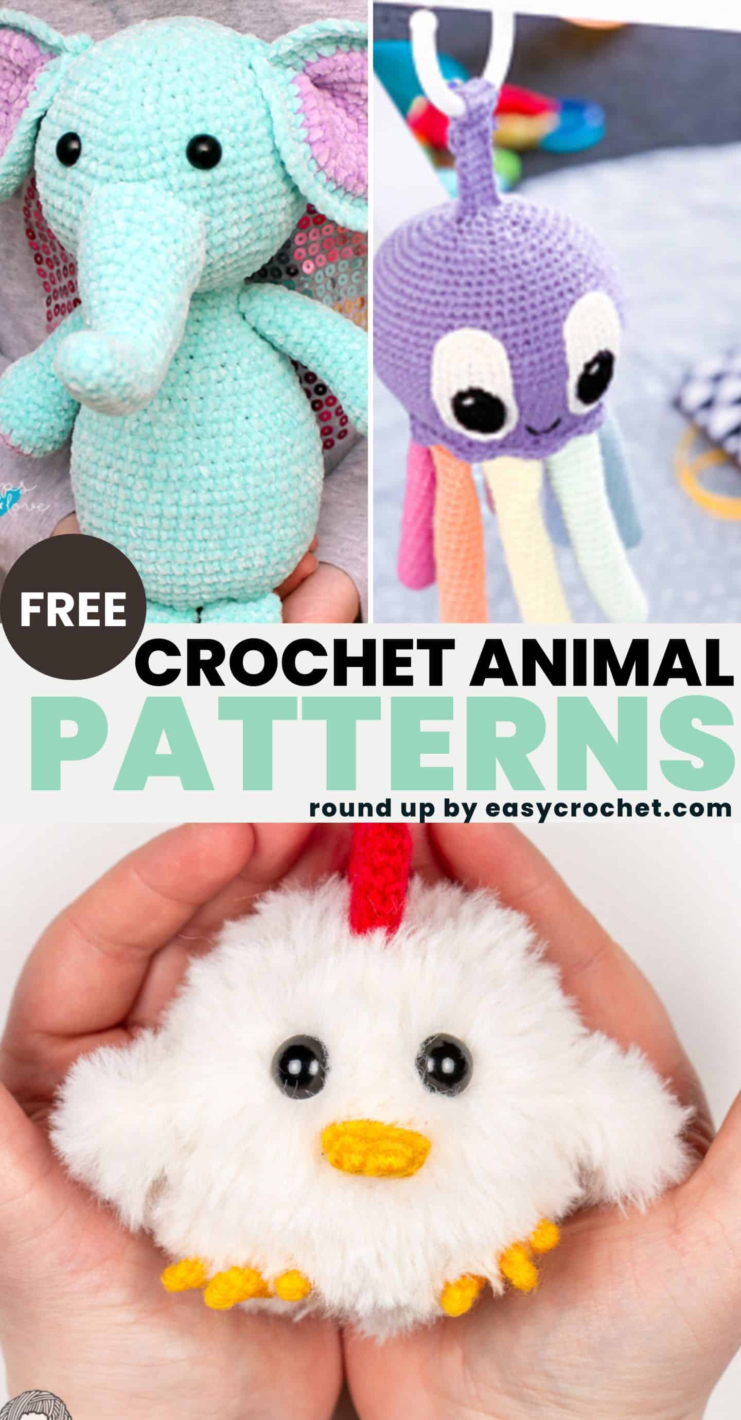 The Cutest 29 Easy-to-Follow Free Crochet Animal Patterns for all