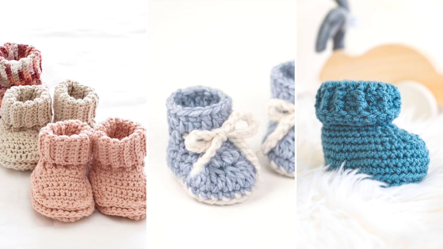 10 Classic Crochet Patterns for Baby Booties: Easy and Free - Easy ...