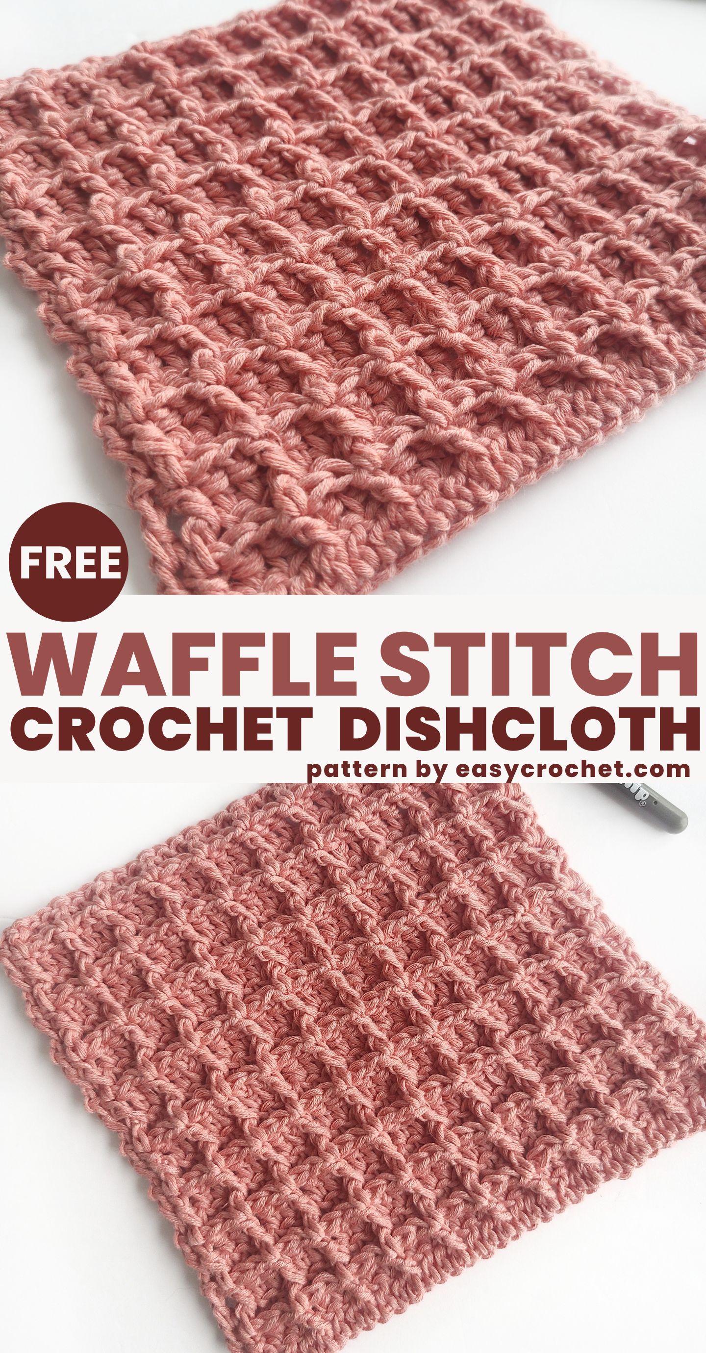 A version of the Waffle stitch knitting pattern ideal for