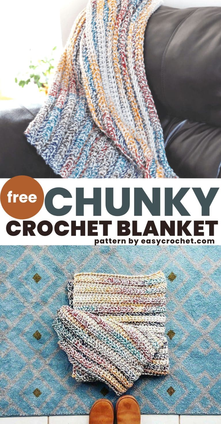 Chunky Crochet Blanket Pattern & Yarn Crochet Afghan - Easy Crochet