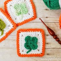 Image for Crochet Clover Afghan Square Pattern – Granny Square