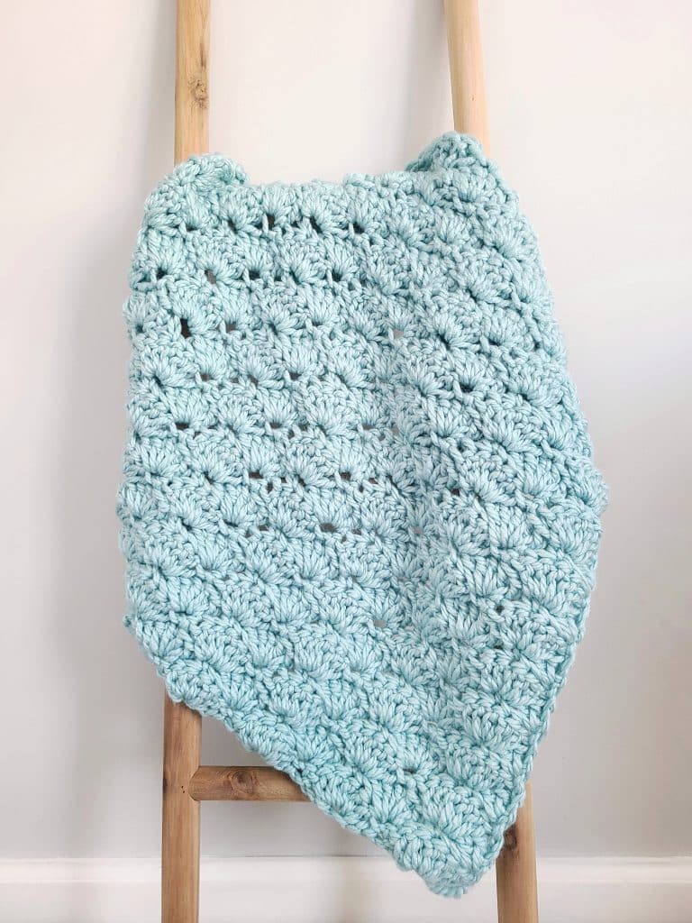 Easy shell 2025 stitch crochet blanket