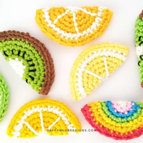 Image for Crochet Fruit Slice Keychains  Step-by-Step Tutorial for Beginners