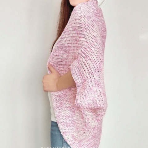 Image for Tunisian Crochet Comfy Cocoon Shrug  Free Pattern