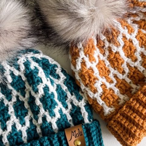 Image for Mosaic Crochet hat. Free crochet pattern and video tutorial