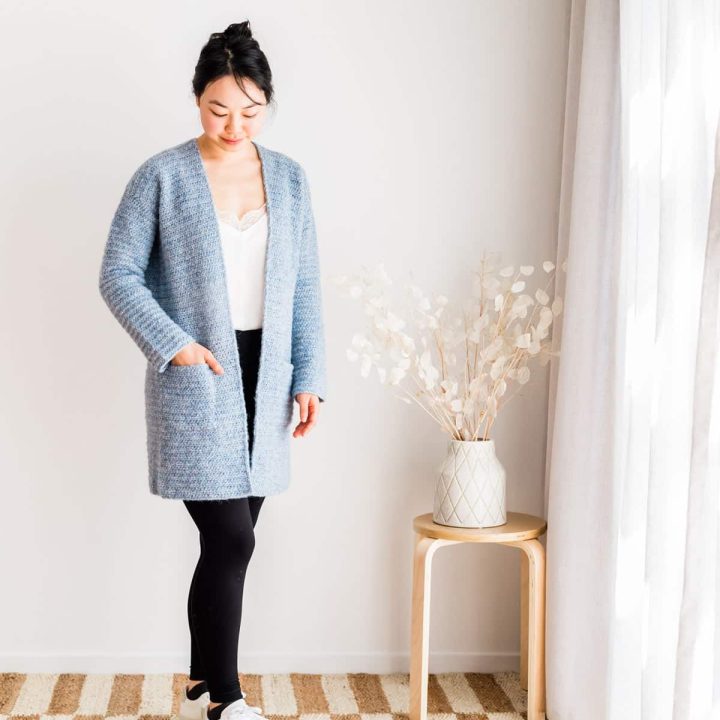 Image for Crochet Coat Cardigan with Hidden Pockets - Free Pattern + Video