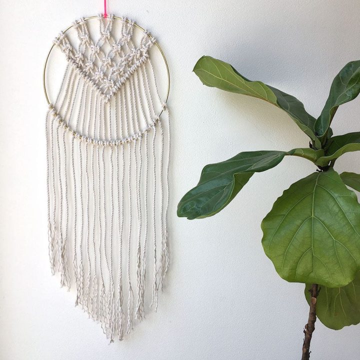 Image for DIY: Brass Ring Macrame Wall Hanging
