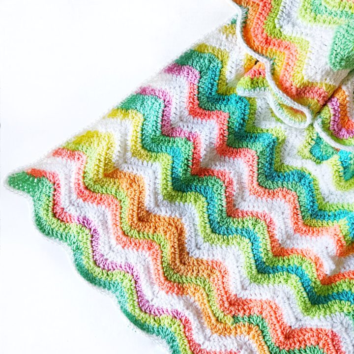 Image for Rainbow Ripple Crochet Blanket Pattern