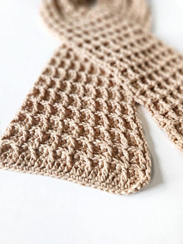 Waffle Stitch Crochet Scarf Pattern - Easy Crochet Patterns