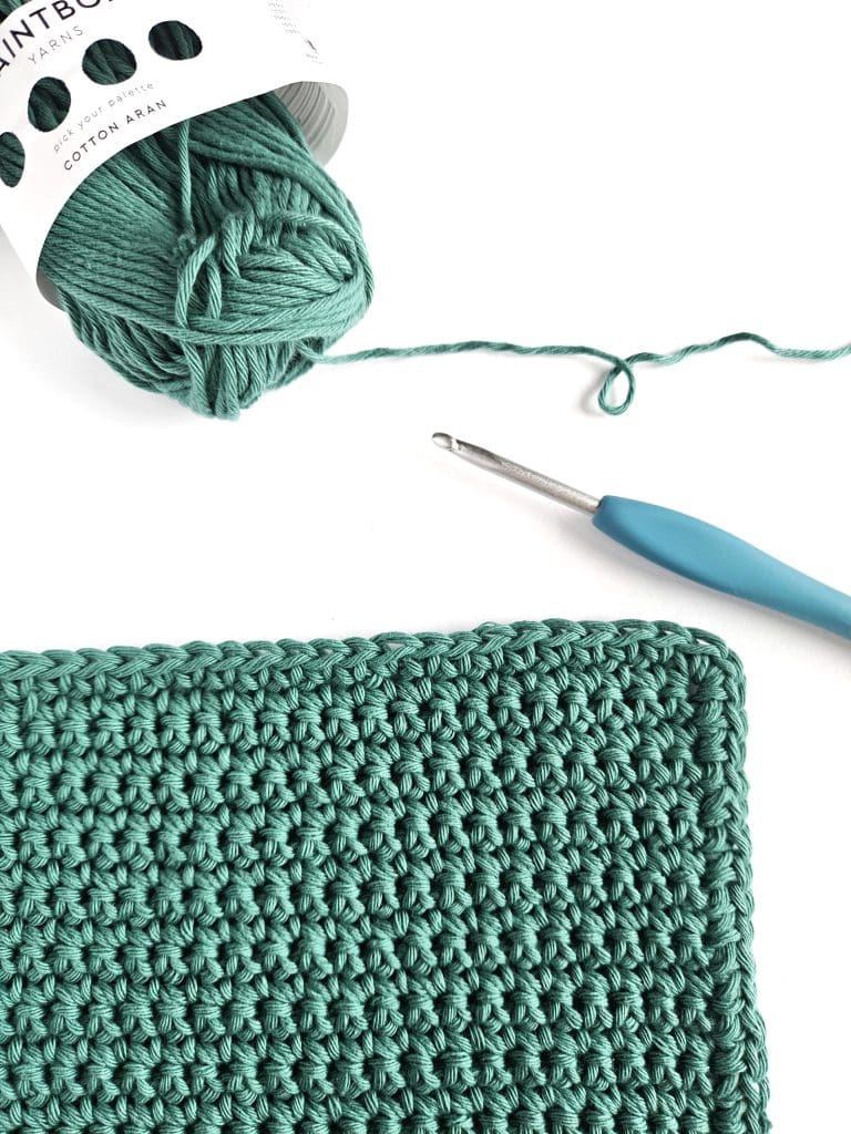 single crochet dishcloth