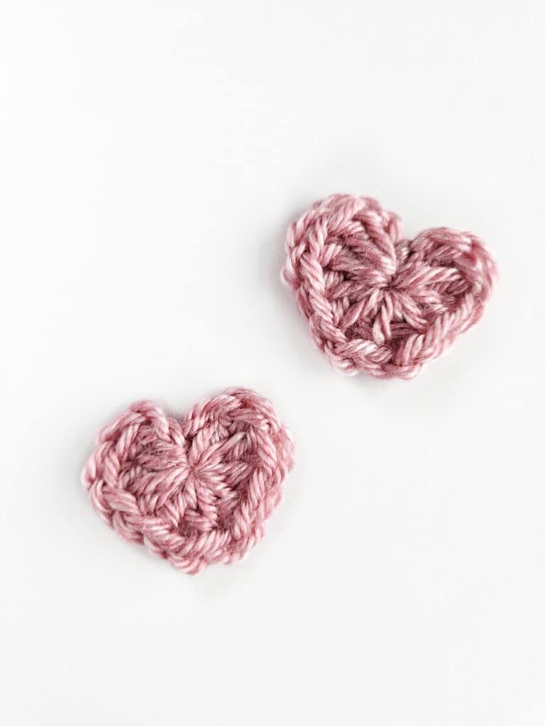 Pink Mini 1/2 Heart Buttons