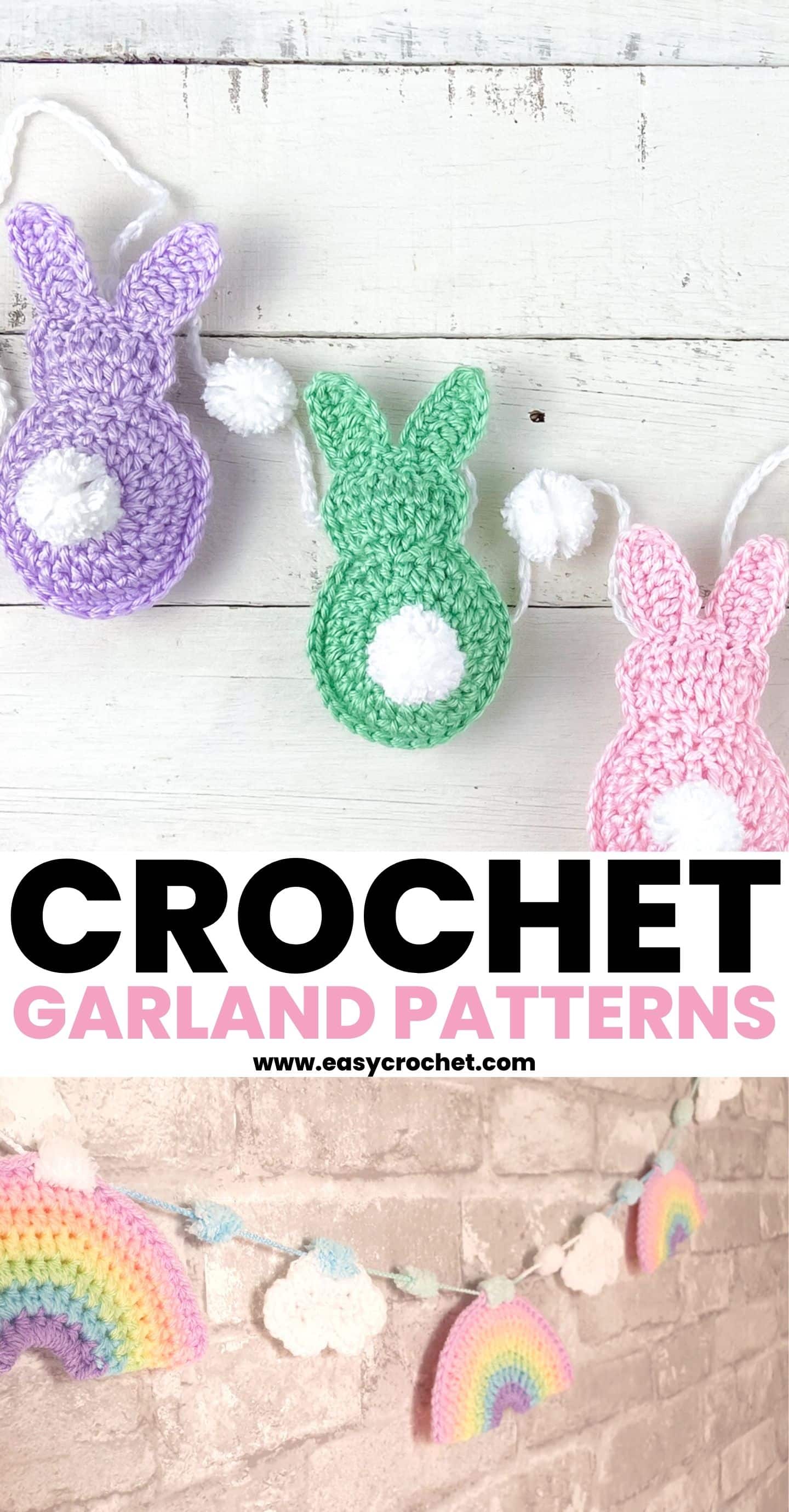 Crochet Garland Pattern, Daisy Garland Crochet Pattern, Crochet