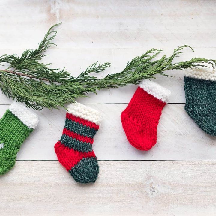 Image for How to Knit Easy Mini Christmas Stockings -