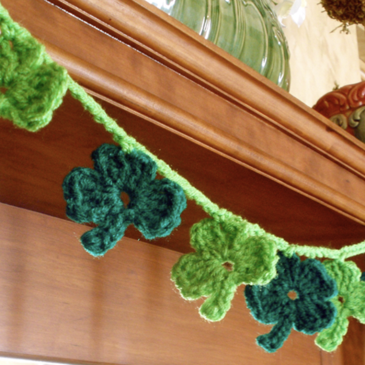 Image for Crochet Shamrock Garland Pattern