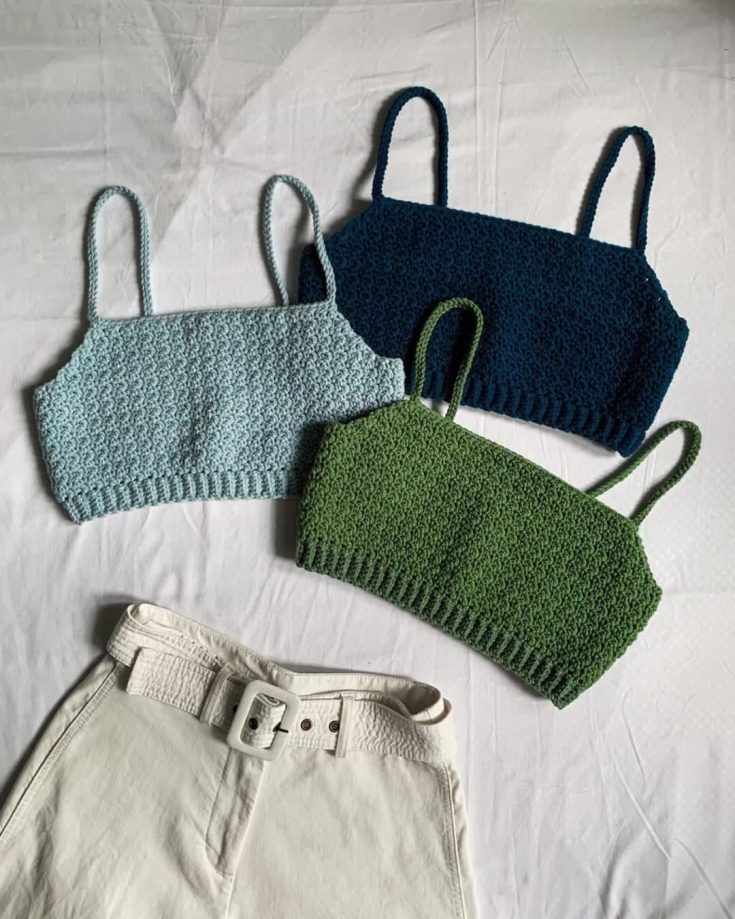 30+ Easy Crochet Bralette And Bikini Top Patterns - Zamiguz