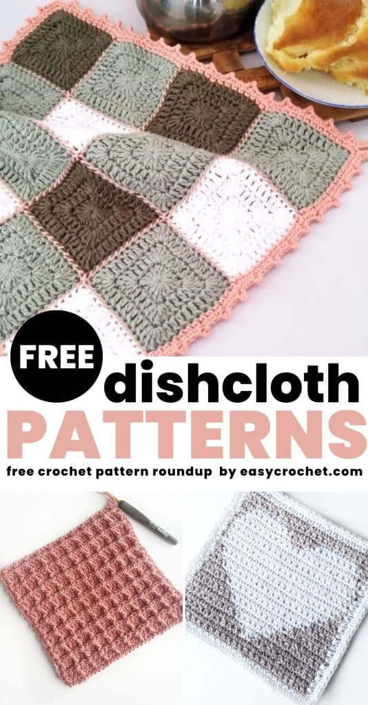 20 Easy Crochet Dishcloth Patterns: All Free - Easy Crochet