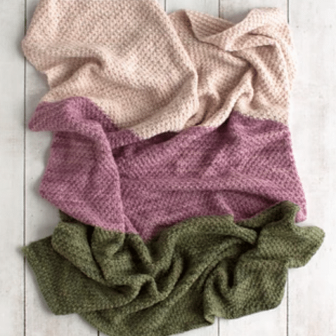 Image for Simple Worsted Moss Stitch Baby Blanket