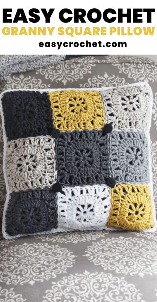 Granny Square Crochet Pillow Pattern Easy Crochet 5497