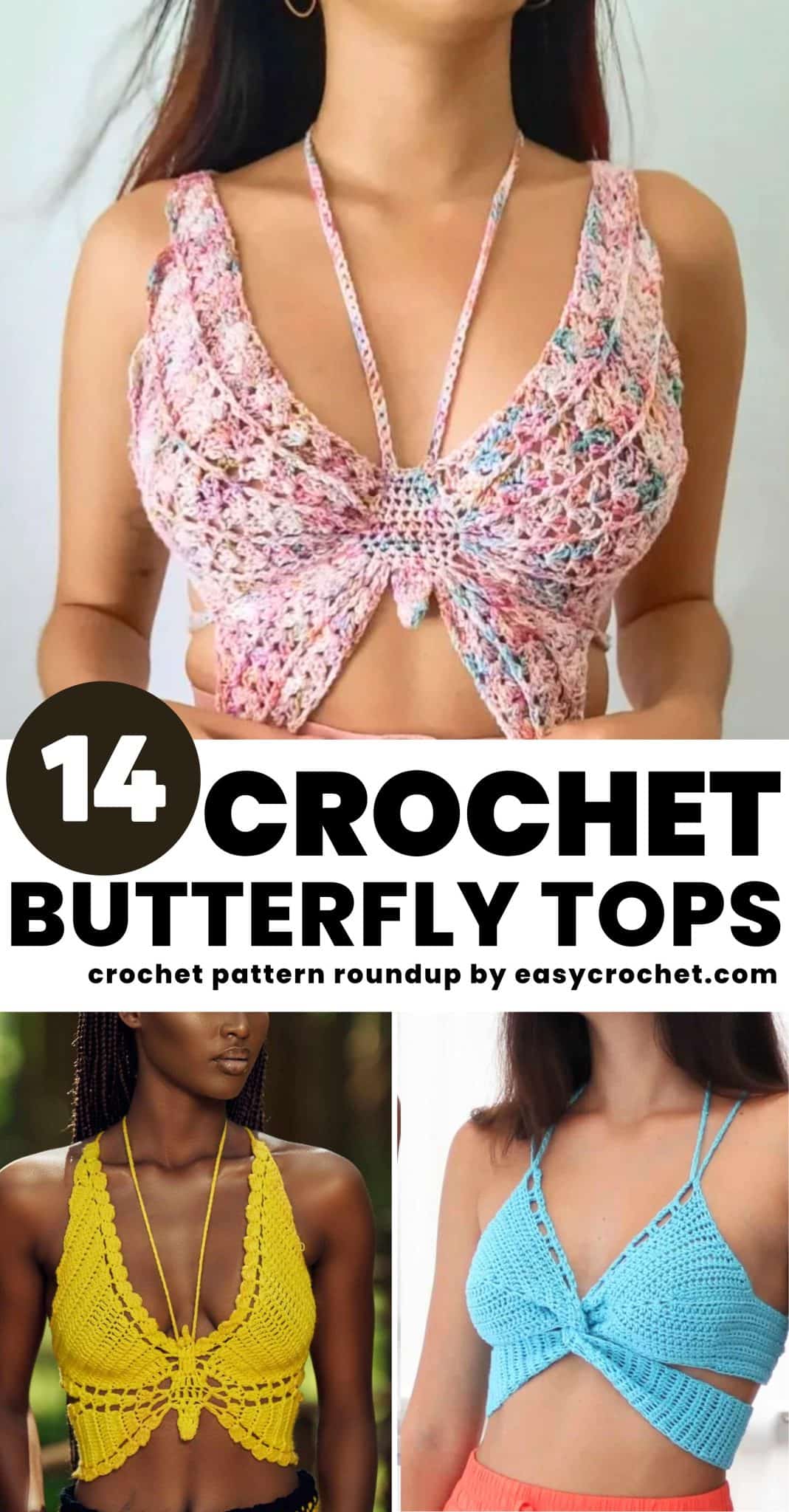 14 Easy to Make Crochet Butterfly Tops You'll Love - Easy Crochet