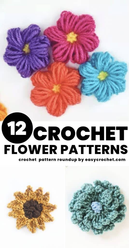 14 Free And Easy Crochet Flower Patterns For All Seasons - Easy Crochet 